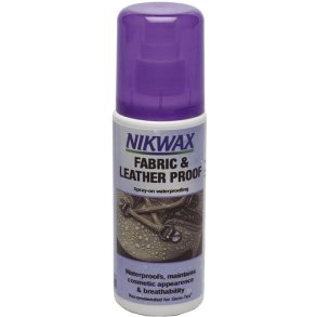 Nikwax Fabric & Leather vandafvisning til skind og tekstil 125ml.