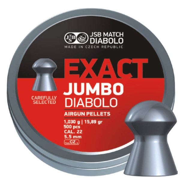 JSB Diabolo Exact Jumbo 5,52mm ske med 500 stk.