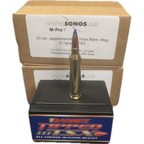 Jagt Ammo 7mm Rem. Mag. Barnes TTSX 9,7g/150gr blyfri