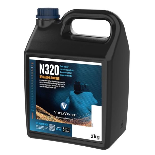 Vihtavuori N320 2 kg. Krudt UN 0509 1.4C 