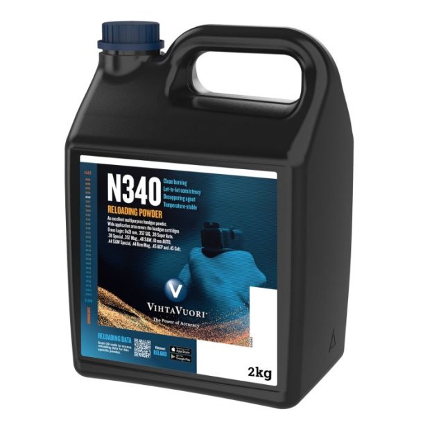 Vihtavuori N340 2 kg. Krudt UN 0509 1.4C 