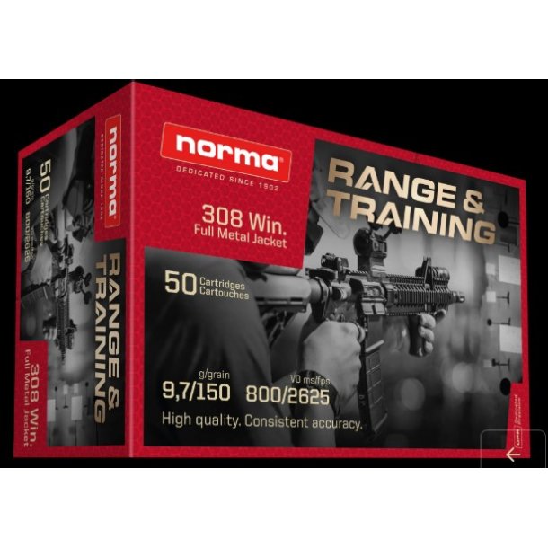 NORMA KAL. 308 WIN RANGE&TRAINING 9.7G 50 stk.