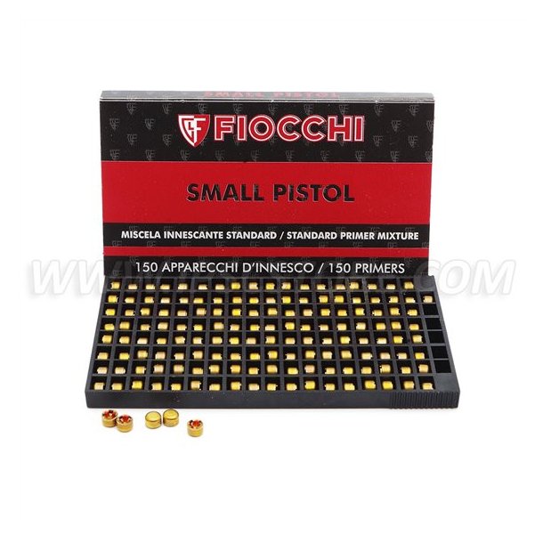 FIOCCHI  PRIMERS  SMALL PISTOL 150 stk.
