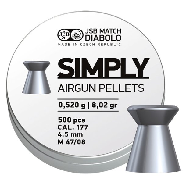 JSB Diabolo Simply 4,5mm ske med 500 stk.